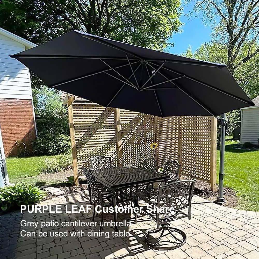 PURPLE LEAF Affordable Outdoor Umbrella Round Cantilever Umbrella for Garden - Image 125