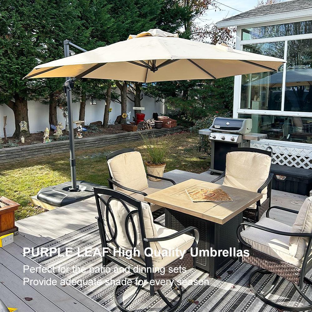 PURPLE LEAF Affordable Outdoor Umbrella Round Cantilever Umbrella for Garden - Image 126