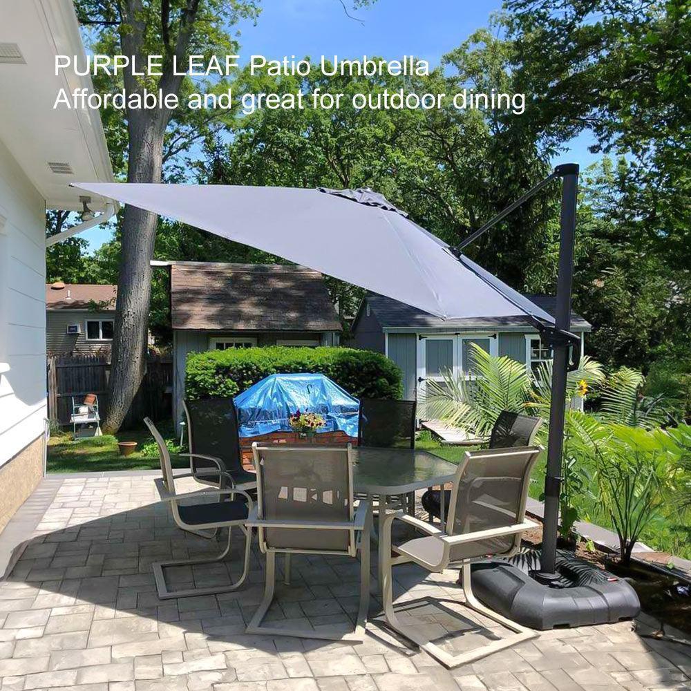 PURPLE LEAF Patio Outdoor Large Umbrella Square and Rectangular Cantilever Yard Sun Umbrellas - Image 125