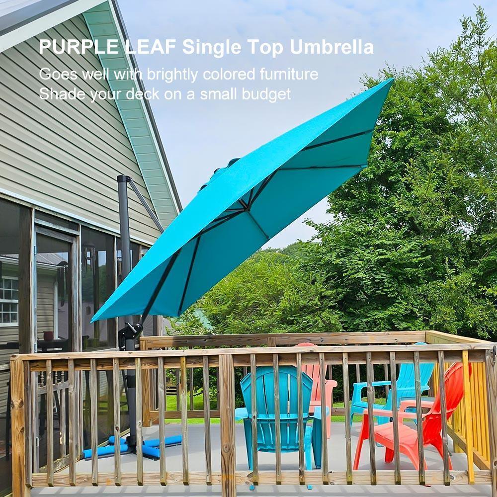 PURPLE LEAF Patio Outdoor Large Umbrella Square and Rectangular Cantilever Yard Sun Umbrellas - Image 126