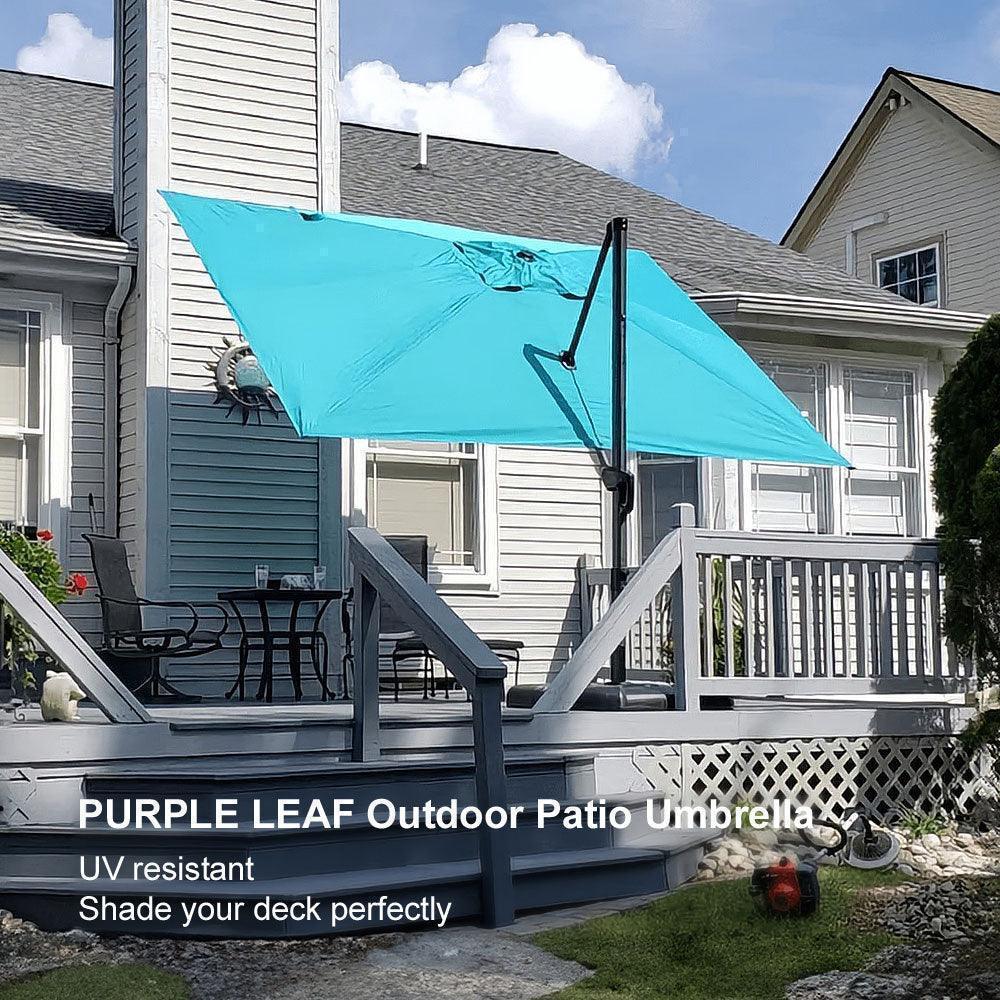 PURPLE LEAF Patio Outdoor Large Umbrella Square and Rectangular Cantilever Yard Sun Umbrellas - Image 127