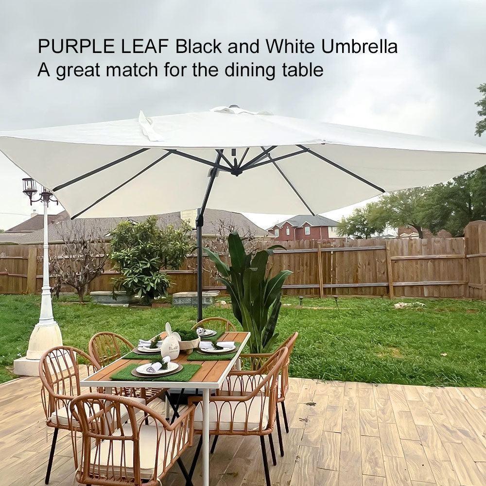 PURPLE LEAF Patio Outdoor Large Umbrella Square and Rectangular Cantilever Yard Sun Umbrellas - Image 135