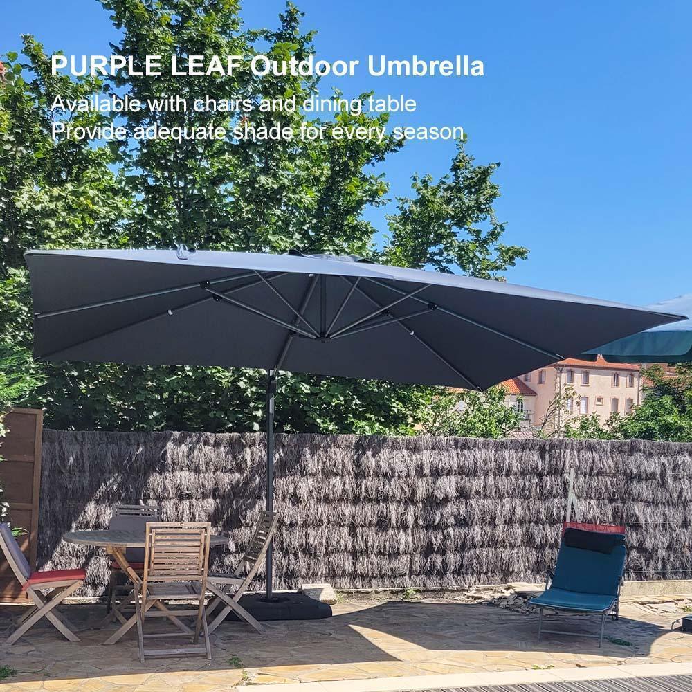 PURPLE LEAF Patio Outdoor Large Umbrella Square and Rectangular Cantilever Yard Sun Umbrellas - Image 148