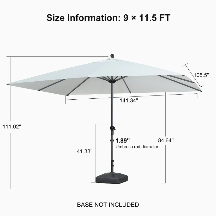 PURPLE LEAF Aluminum Market Patio Umbrella Commercial Outdoor Garden Umbrella - Image 100