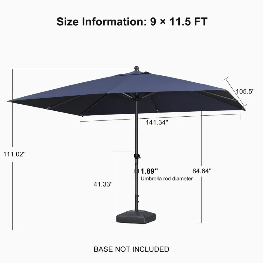 PURPLE LEAF Aluminum Market Patio Umbrella Commercial Outdoor Garden Umbrella - Image 103