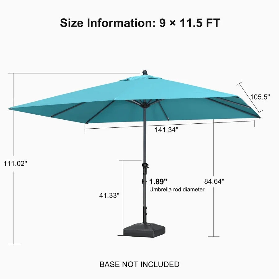 PURPLE LEAF Aluminum Market Patio Umbrella Commercial Outdoor Garden Umbrella - Image 113