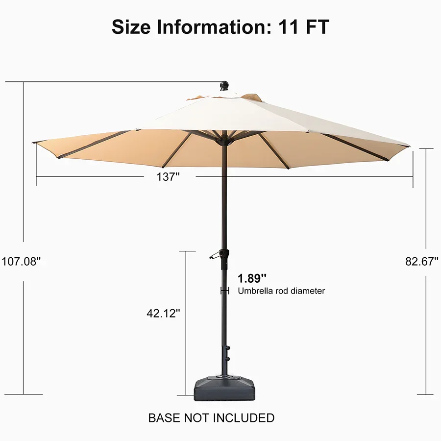 PURPLE LEAF Aluminum Market Patio Umbrella Commercial Outdoor Garden Umbrella - Image 116
