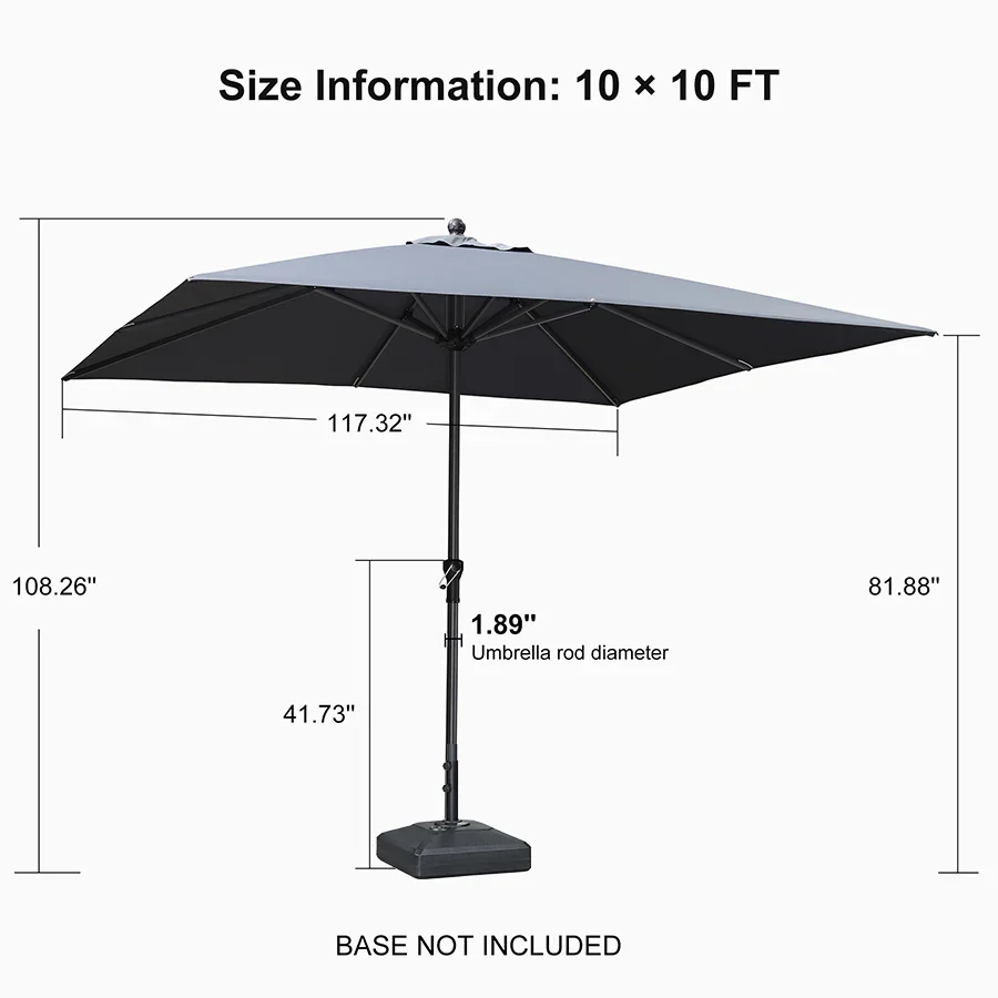 PURPLE LEAF Aluminum Market Patio Umbrella Commercial Outdoor Garden Umbrella - Image 117