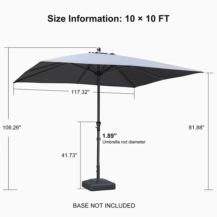 PURPLE LEAF Aluminum Market Patio Umbrella Commercial Outdoor Garden Umbrella - Image 118
