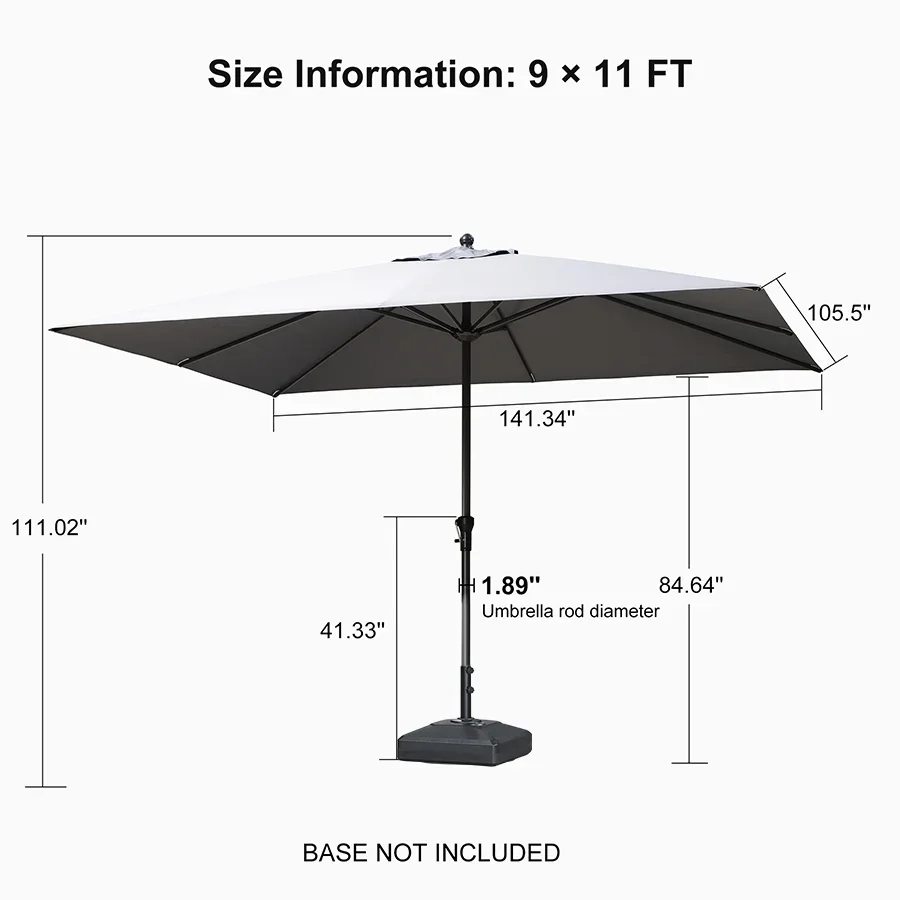 PURPLE LEAF Aluminum Market Patio Umbrella Commercial Outdoor Garden Umbrella - Image 120