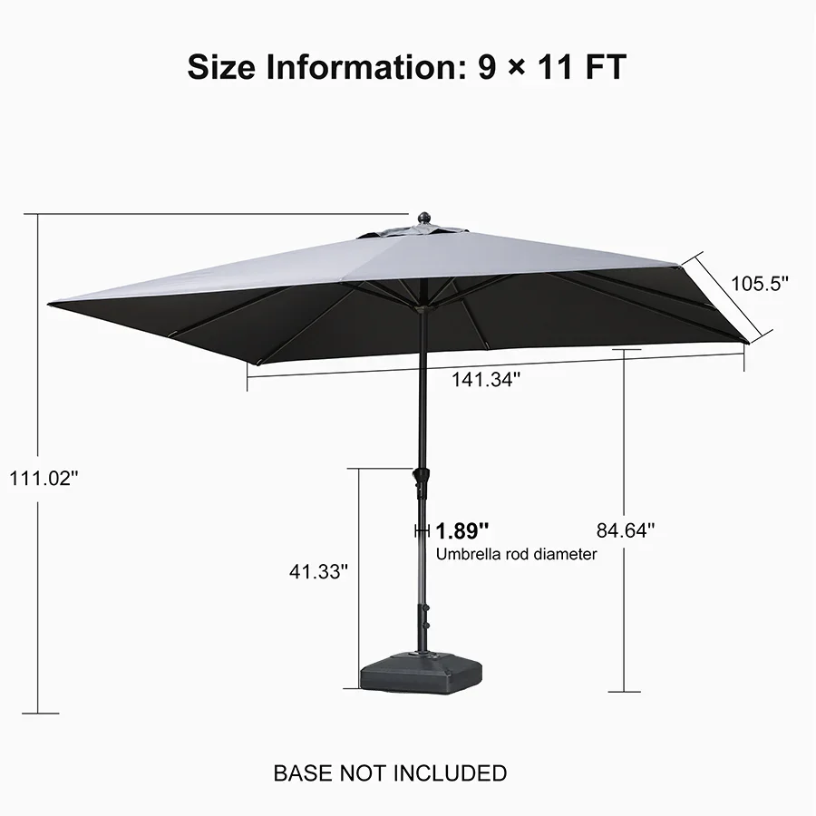 PURPLE LEAF Aluminum Market Patio Umbrella Commercial Outdoor Garden Umbrella - Image 121