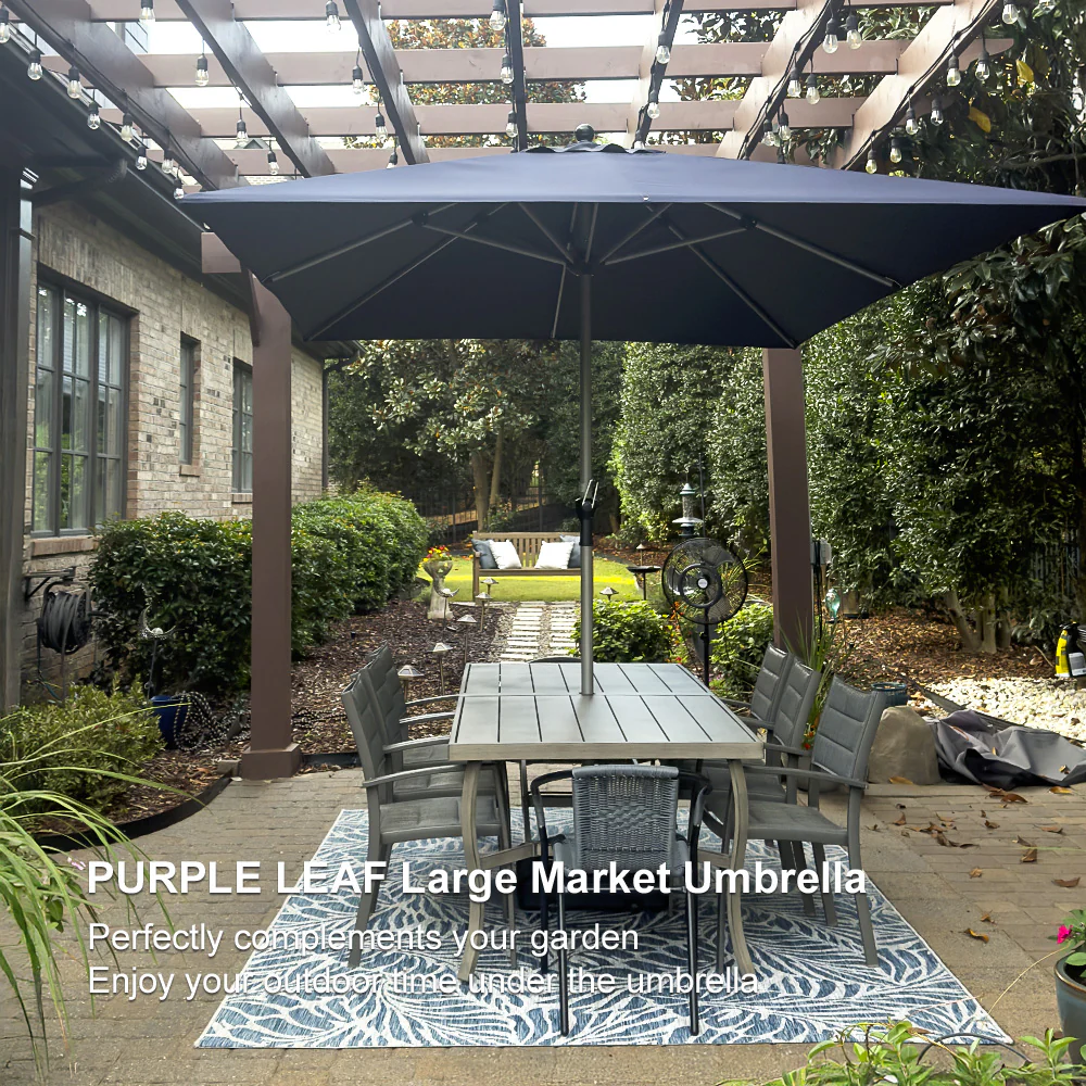 PURPLE LEAF Aluminum Market Patio Umbrella Commercial Outdoor Garden Umbrella - Image 138