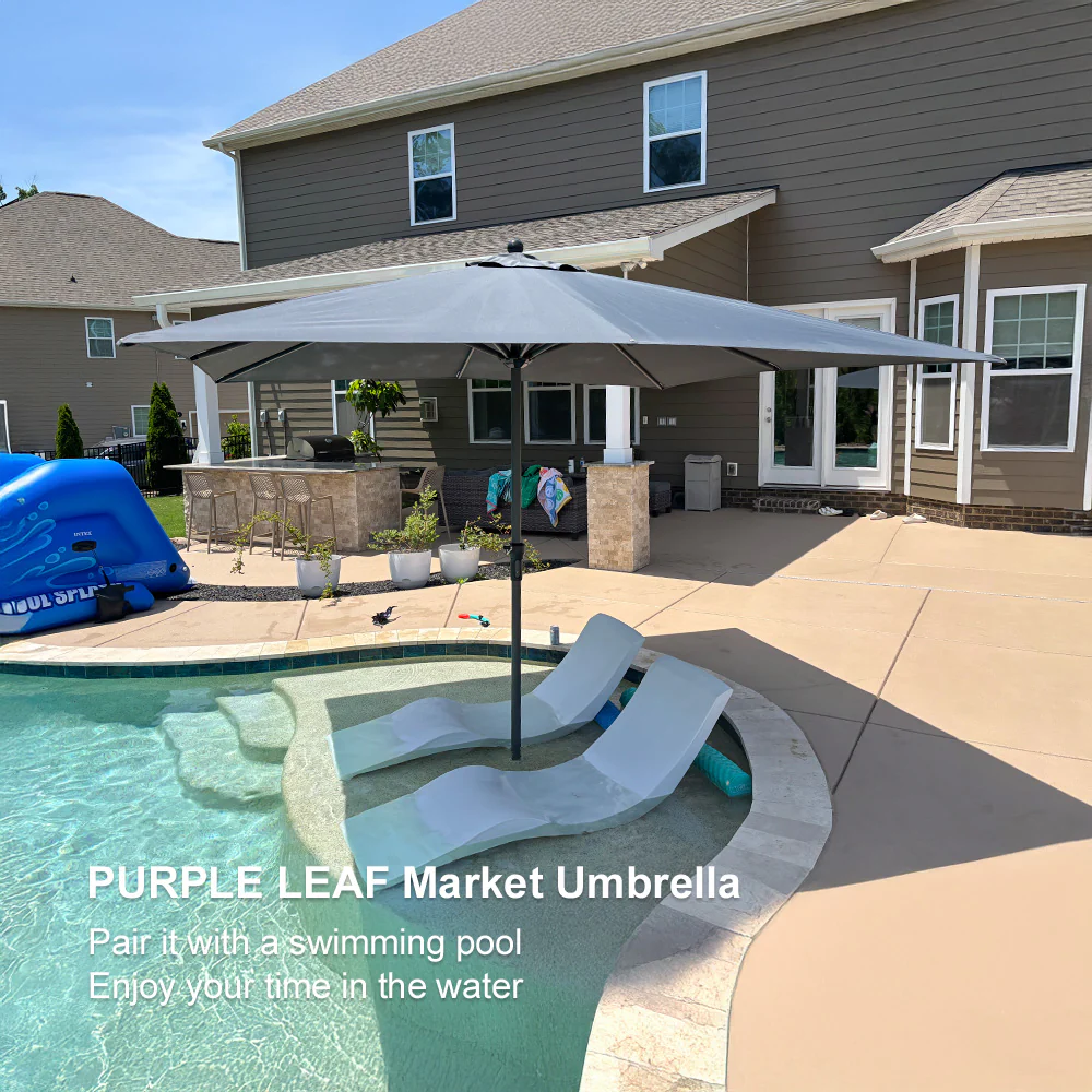 PURPLE LEAF Aluminum Market Patio Umbrella Commercial Outdoor Garden Umbrella - Image 139