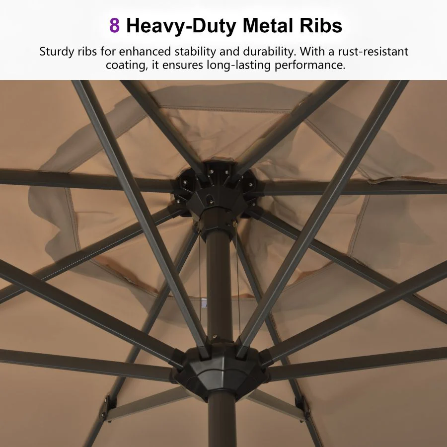 PURPLE LEAF Aluminum Market Patio Umbrella Commercial Outdoor Garden Umbrella - Image 146