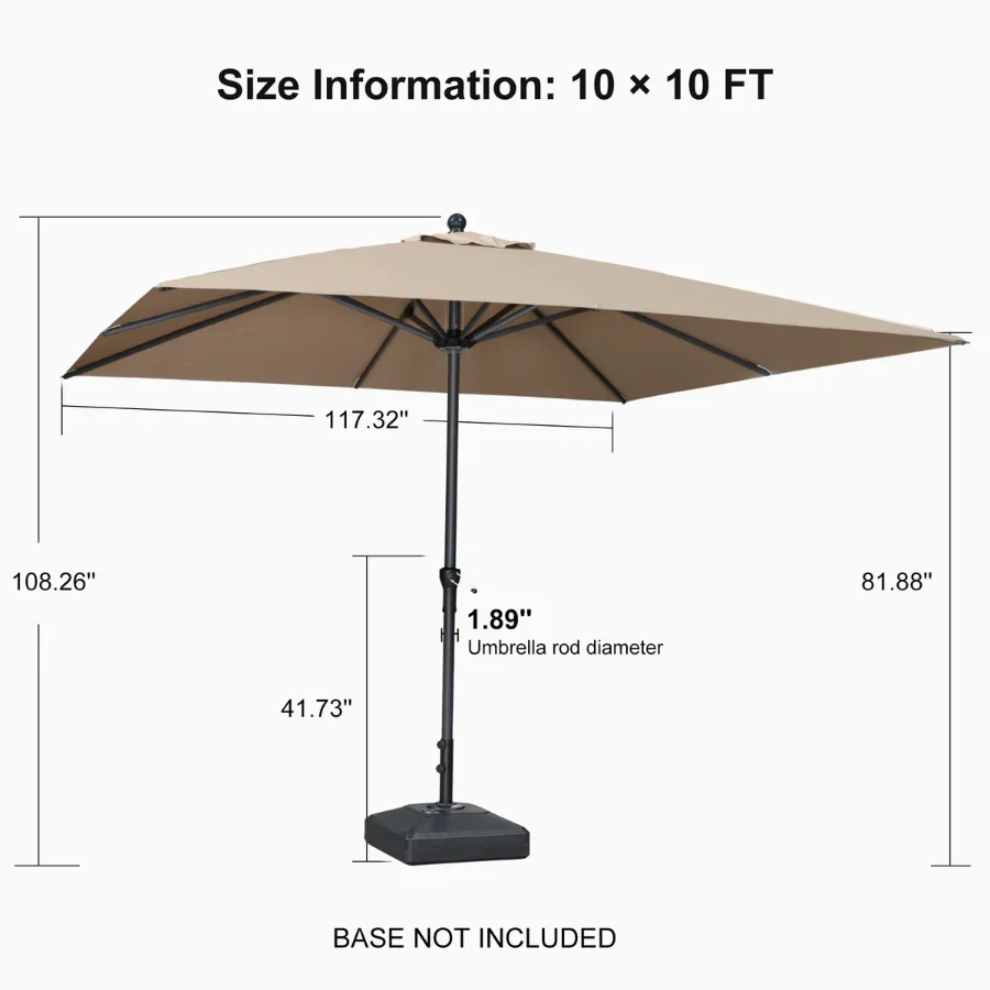 PURPLE LEAF Aluminum Market Patio Umbrella Commercial Outdoor Garden Umbrella - Image 35