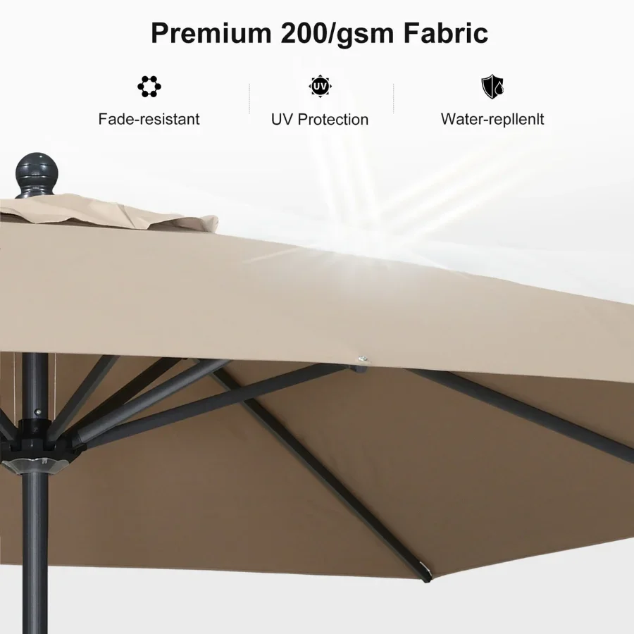 PURPLE LEAF Aluminum Market Patio Umbrella Commercial Outdoor Garden Umbrella - Image 37
