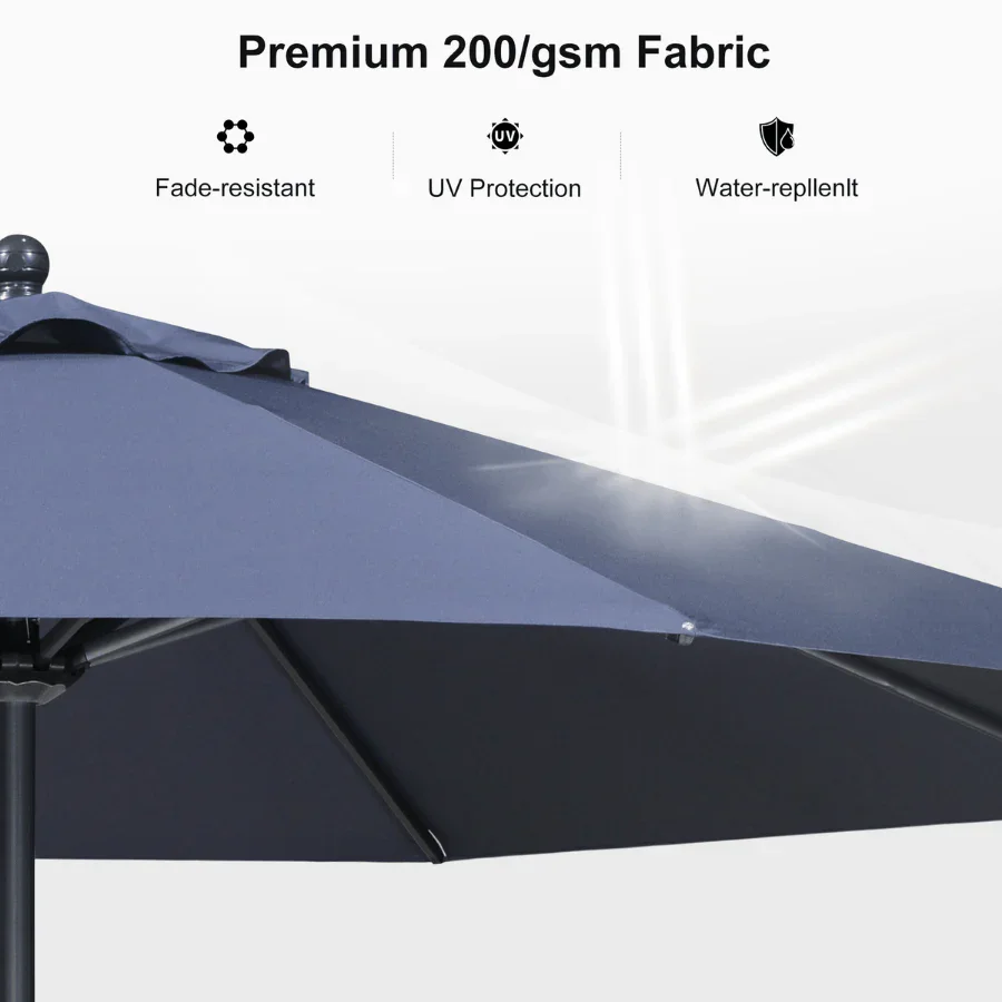 PURPLE LEAF Aluminum Market Patio Umbrella Commercial Outdoor Garden Umbrella - Image 47