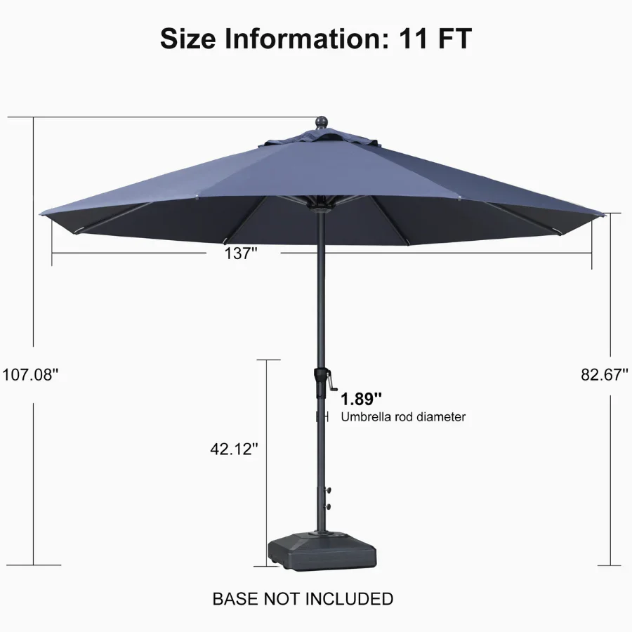 PURPLE LEAF Aluminum Market Patio Umbrella Commercial Outdoor Garden Umbrella - Image 49