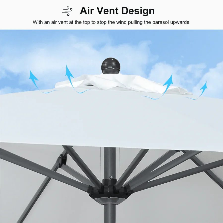 PURPLE LEAF Aluminum Market Patio Umbrella Commercial Outdoor Garden Umbrella - Image 56