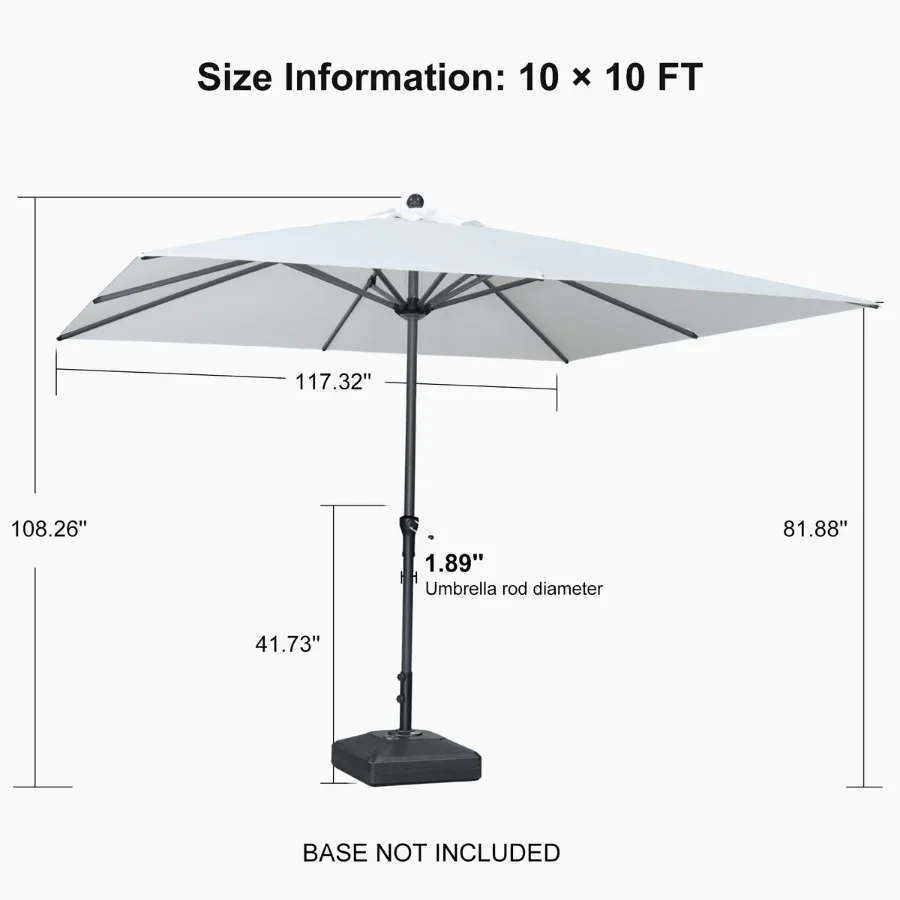 PURPLE LEAF Aluminum Market Patio Umbrella Commercial Outdoor Garden Umbrella - Image 57