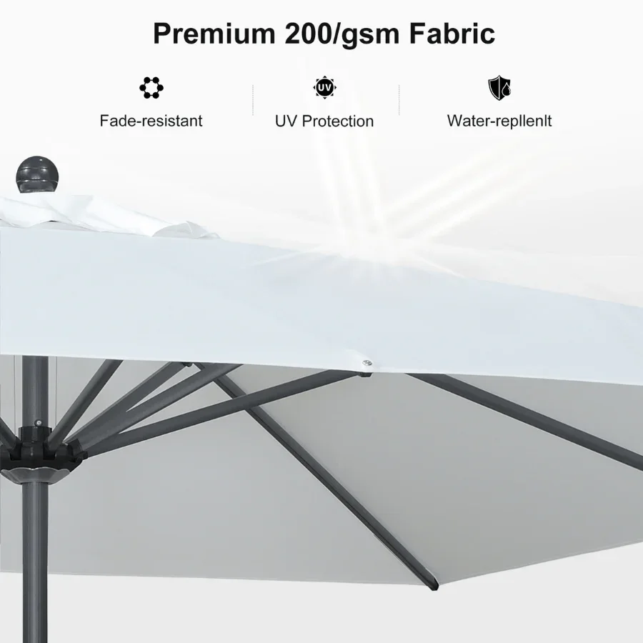 PURPLE LEAF Aluminum Market Patio Umbrella Commercial Outdoor Garden Umbrella - Image 58