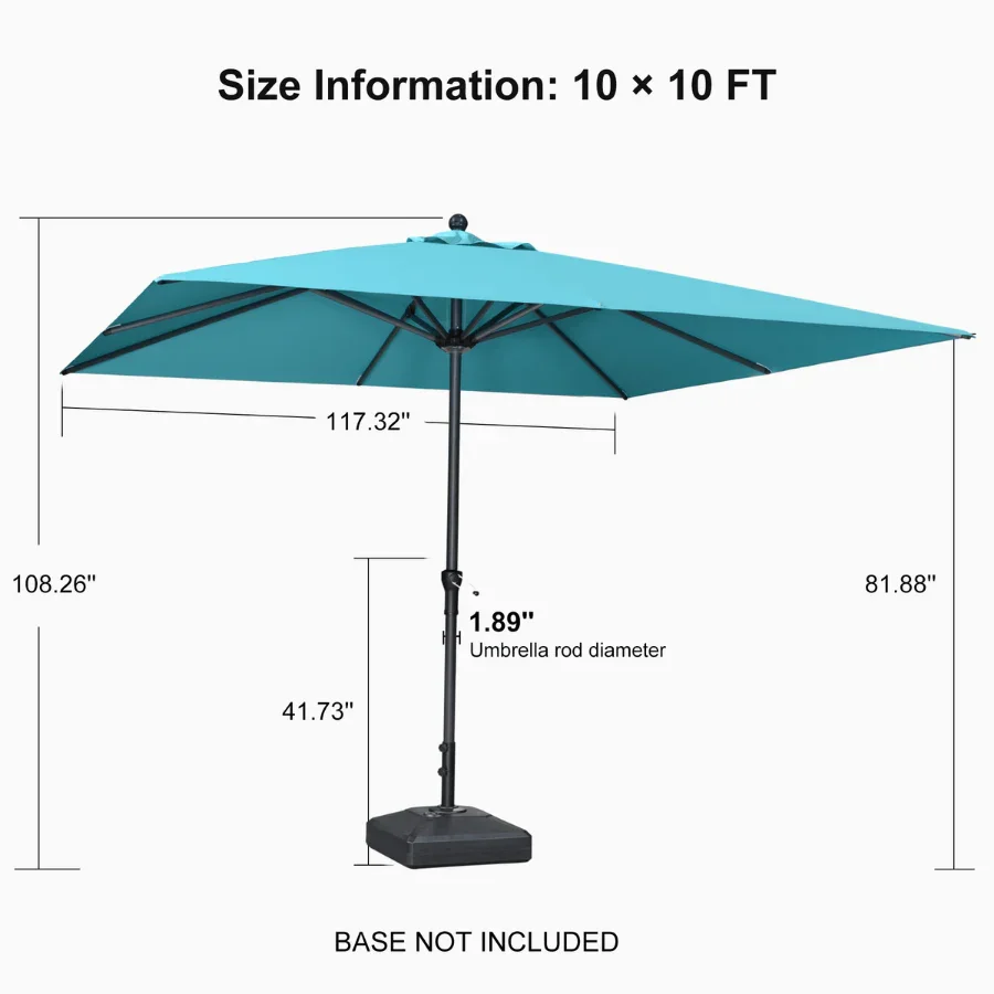PURPLE LEAF Aluminum Market Patio Umbrella Commercial Outdoor Garden Umbrella - Image 60