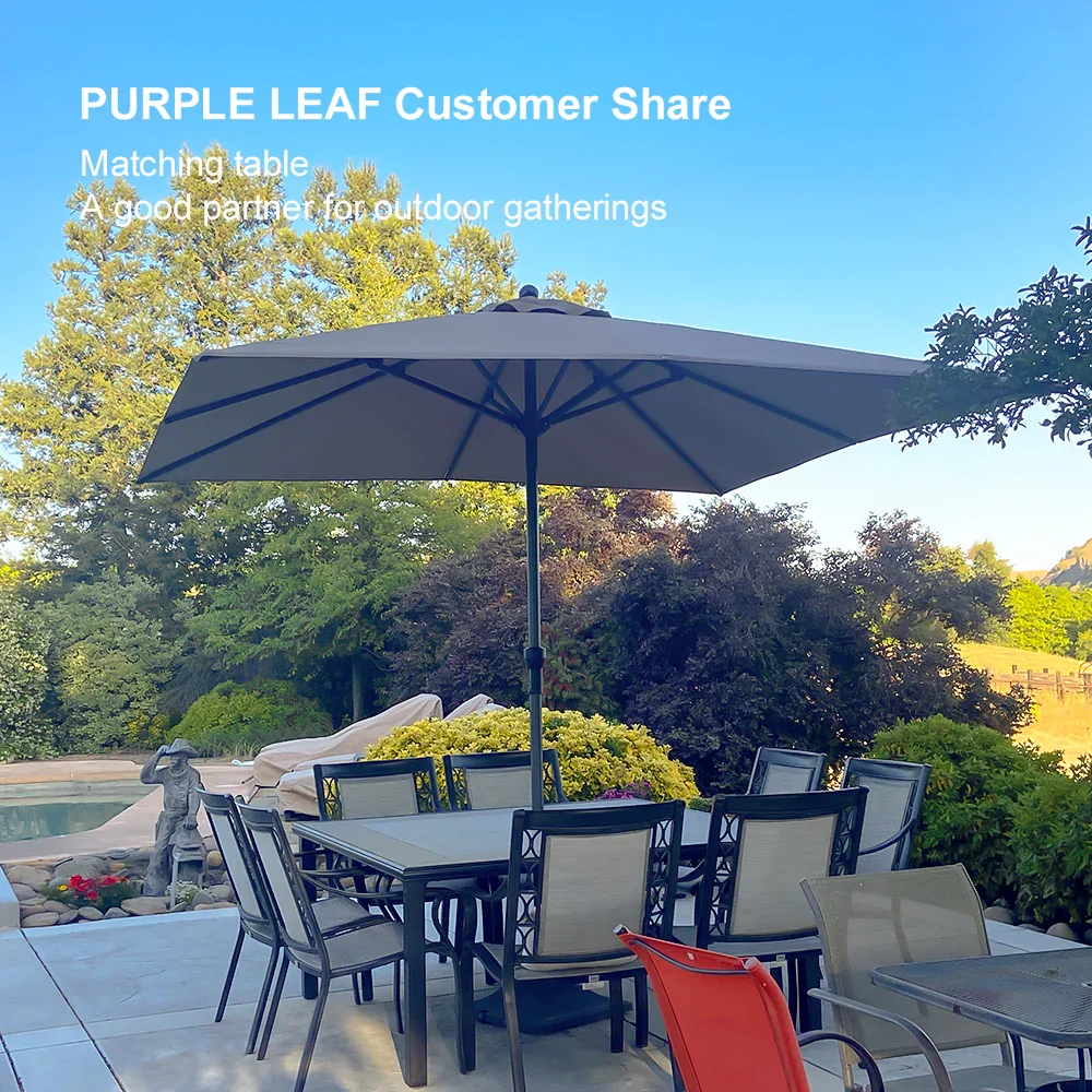 PURPLE LEAF Aluminum Market Patio Umbrella Commercial Outdoor Garden Umbrella - Image 63
