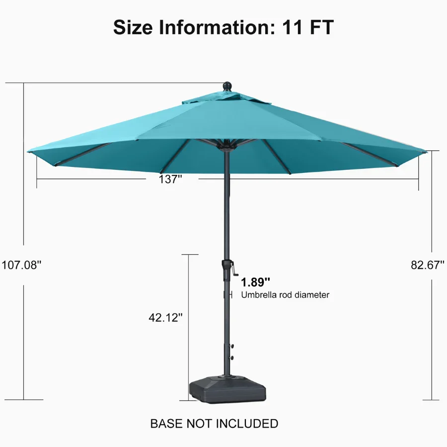 PURPLE LEAF Aluminum Market Patio Umbrella Commercial Outdoor Garden Umbrella - Image 86