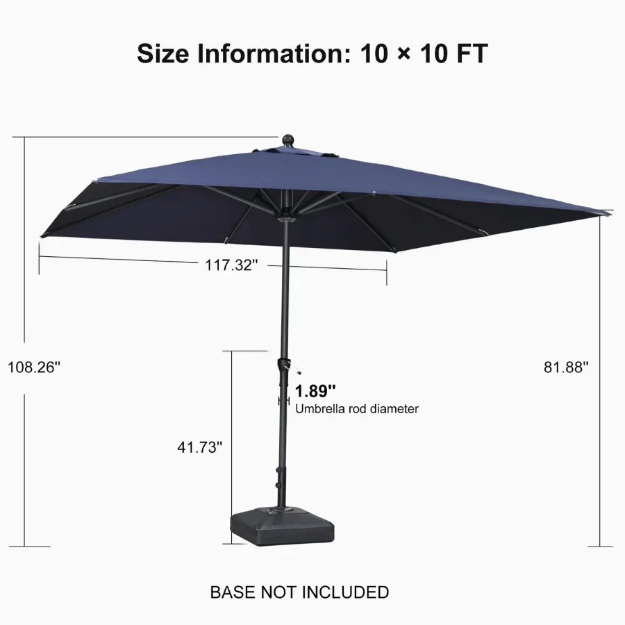 PURPLE LEAF Aluminum Market Patio Umbrella Commercial Outdoor Garden Umbrella - Image 90
