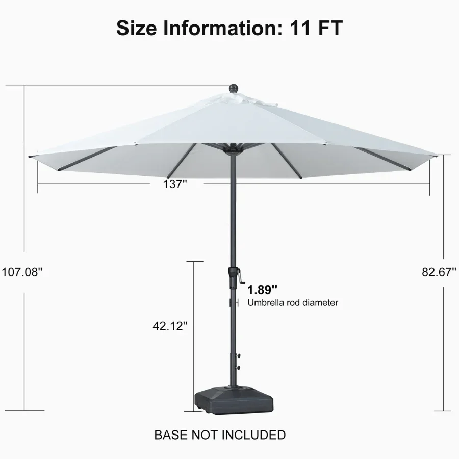 PURPLE LEAF Aluminum Market Patio Umbrella Commercial Outdoor Garden Umbrella - Image 96