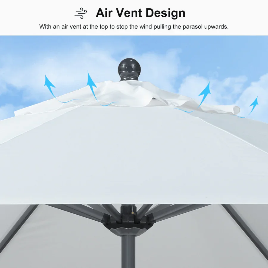 PURPLE LEAF Aluminum Market Patio Umbrella Commercial Outdoor Garden Umbrella - Image 97