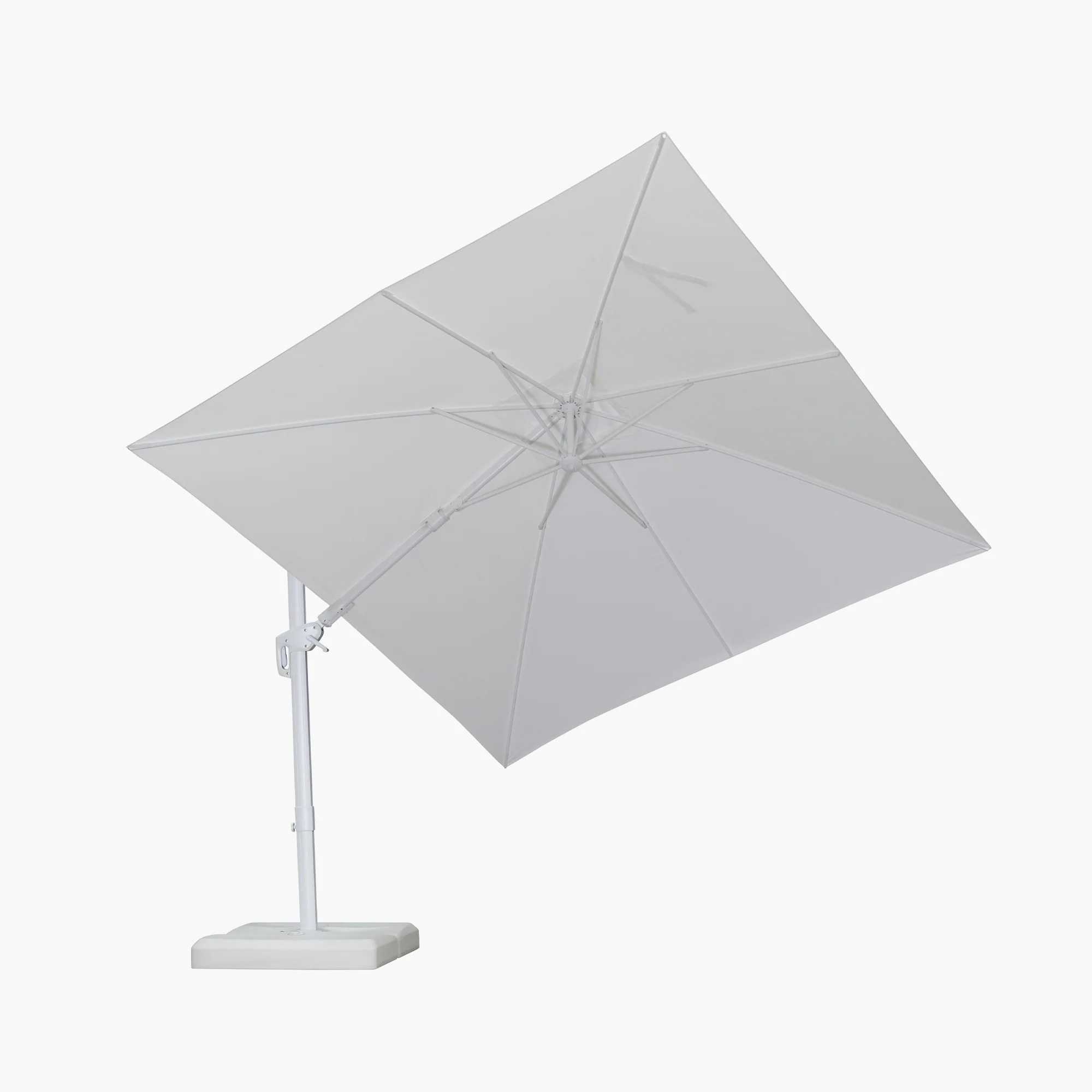 PURPLE LEAF Best White Patio Rotating Umbrella Swivel Outdoor Umbrellas - Image 102