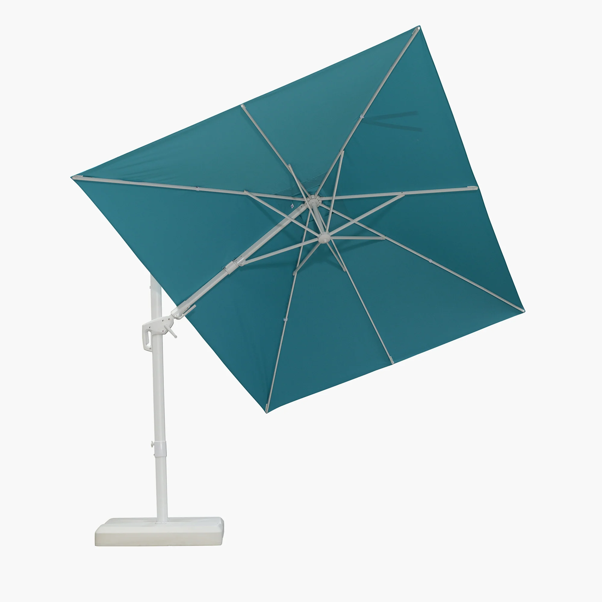 PURPLE LEAF Best White Patio Rotating Umbrella Swivel Outdoor Umbrellas - Image 109