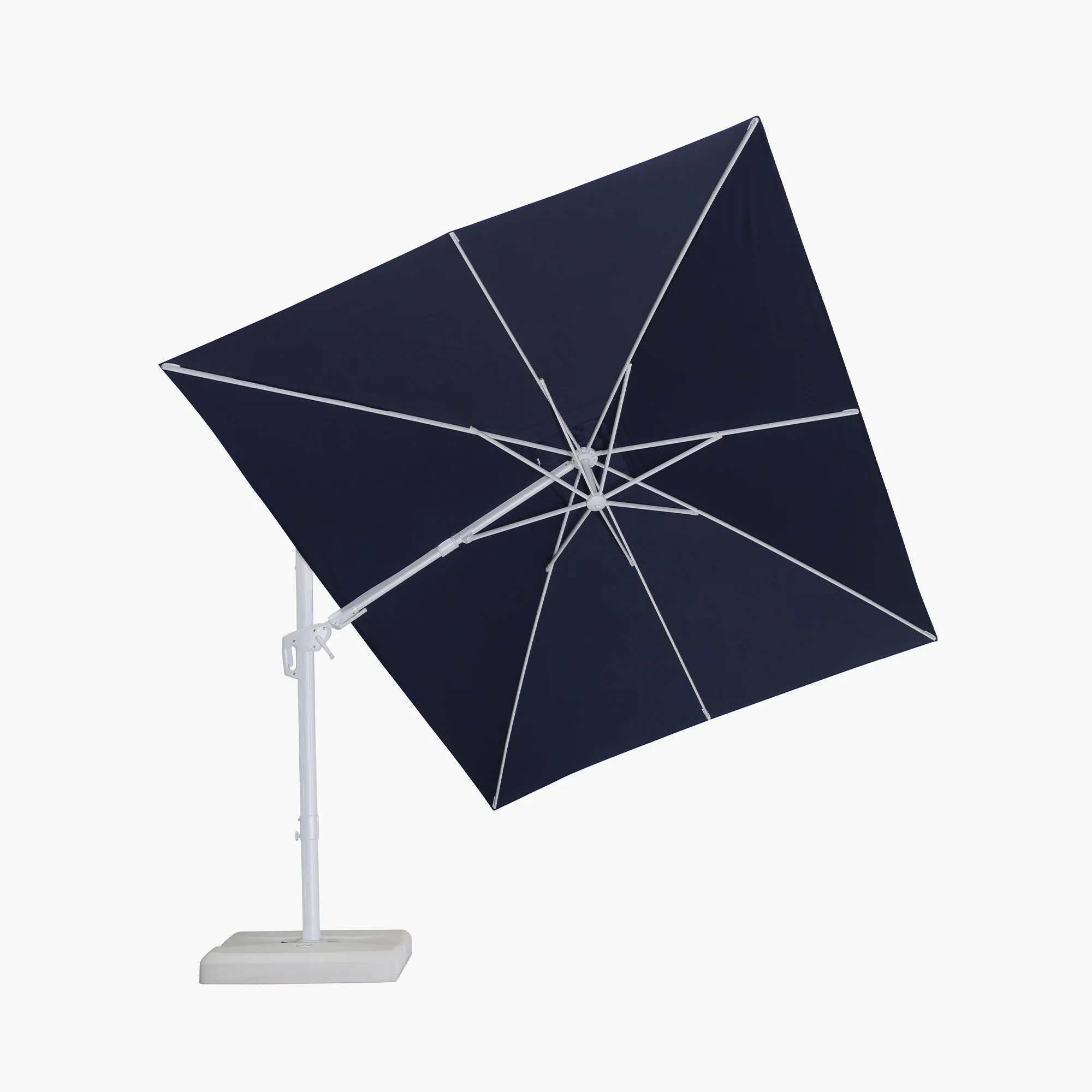 PURPLE LEAF Best White Patio Rotating Umbrella Swivel Outdoor Umbrellas - Image 24