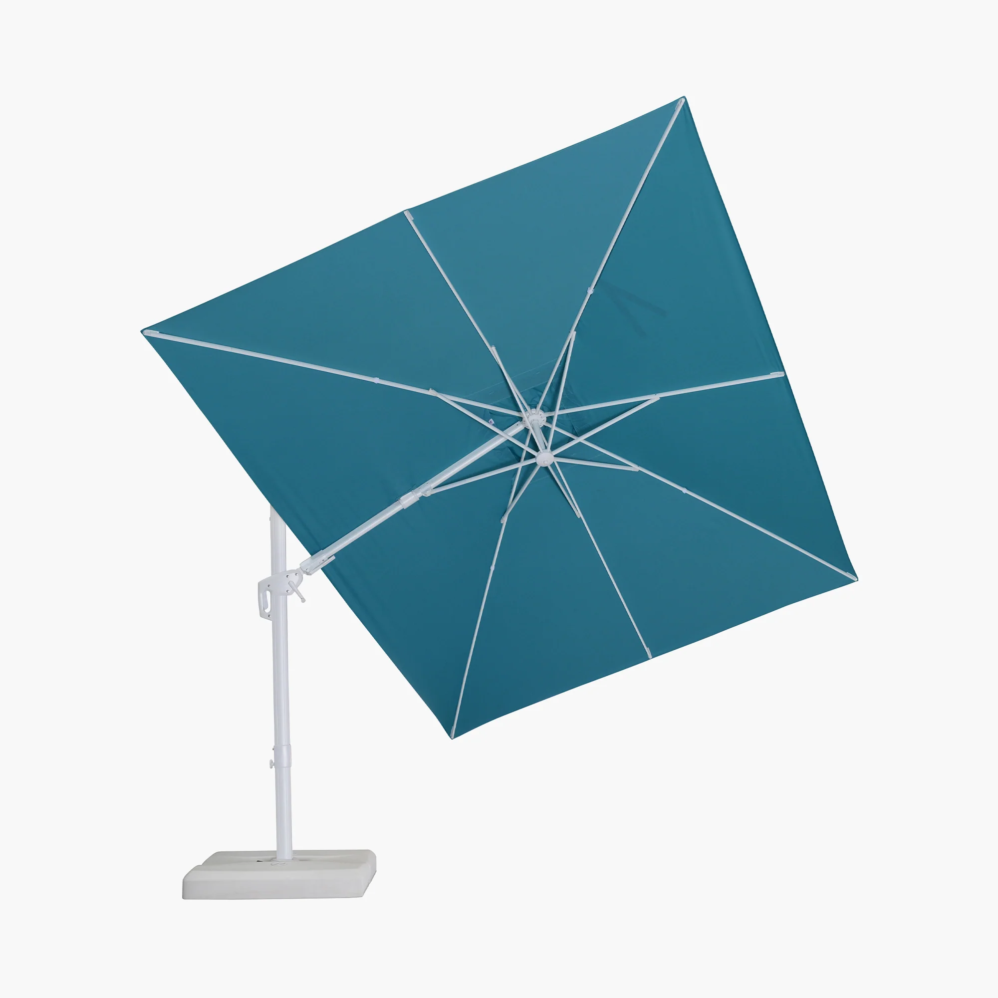 PURPLE LEAF Best White Patio Rotating Umbrella Swivel Outdoor Umbrellas - Image 32