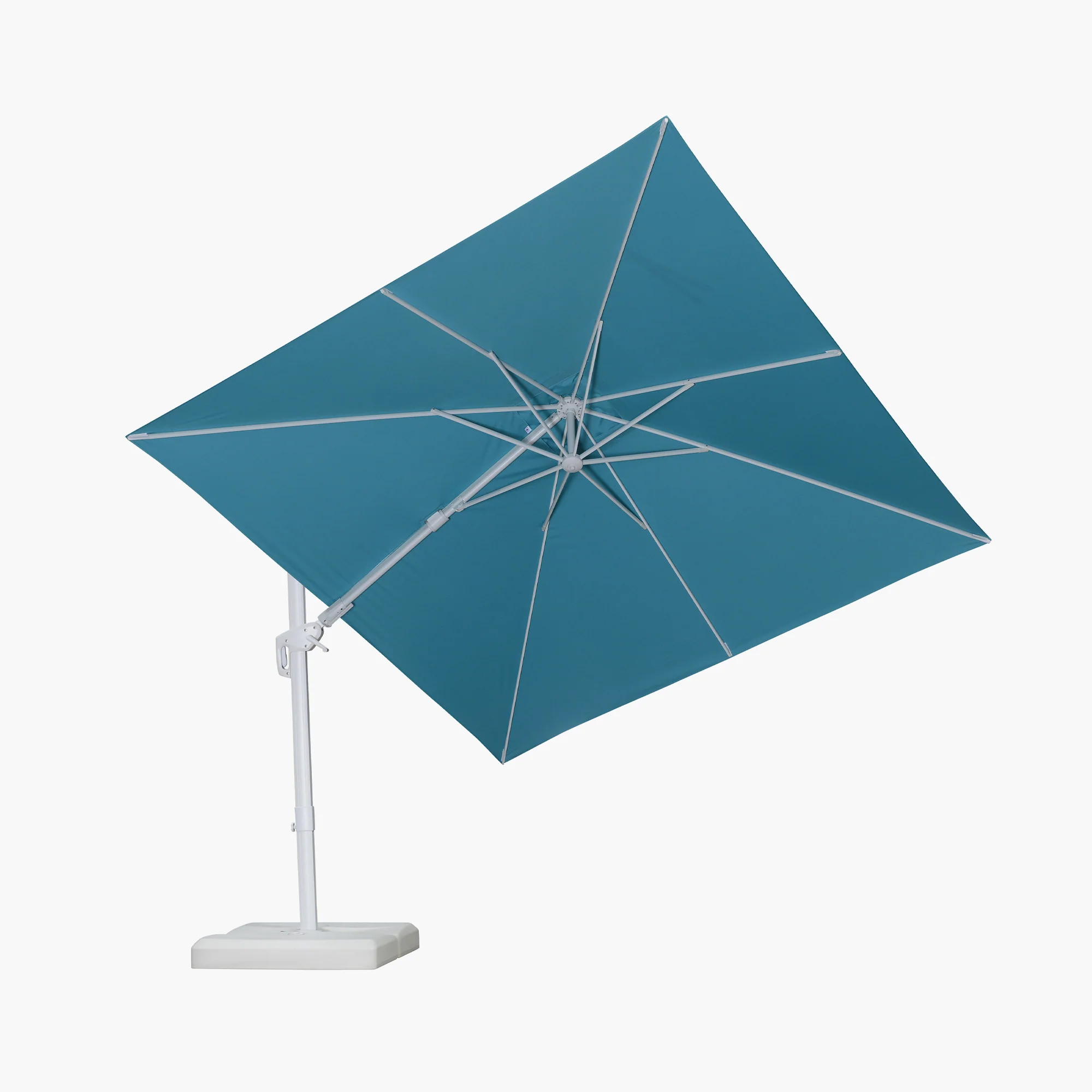 PURPLE LEAF Best White Patio Rotating Umbrella Swivel Outdoor Umbrellas - Image 64