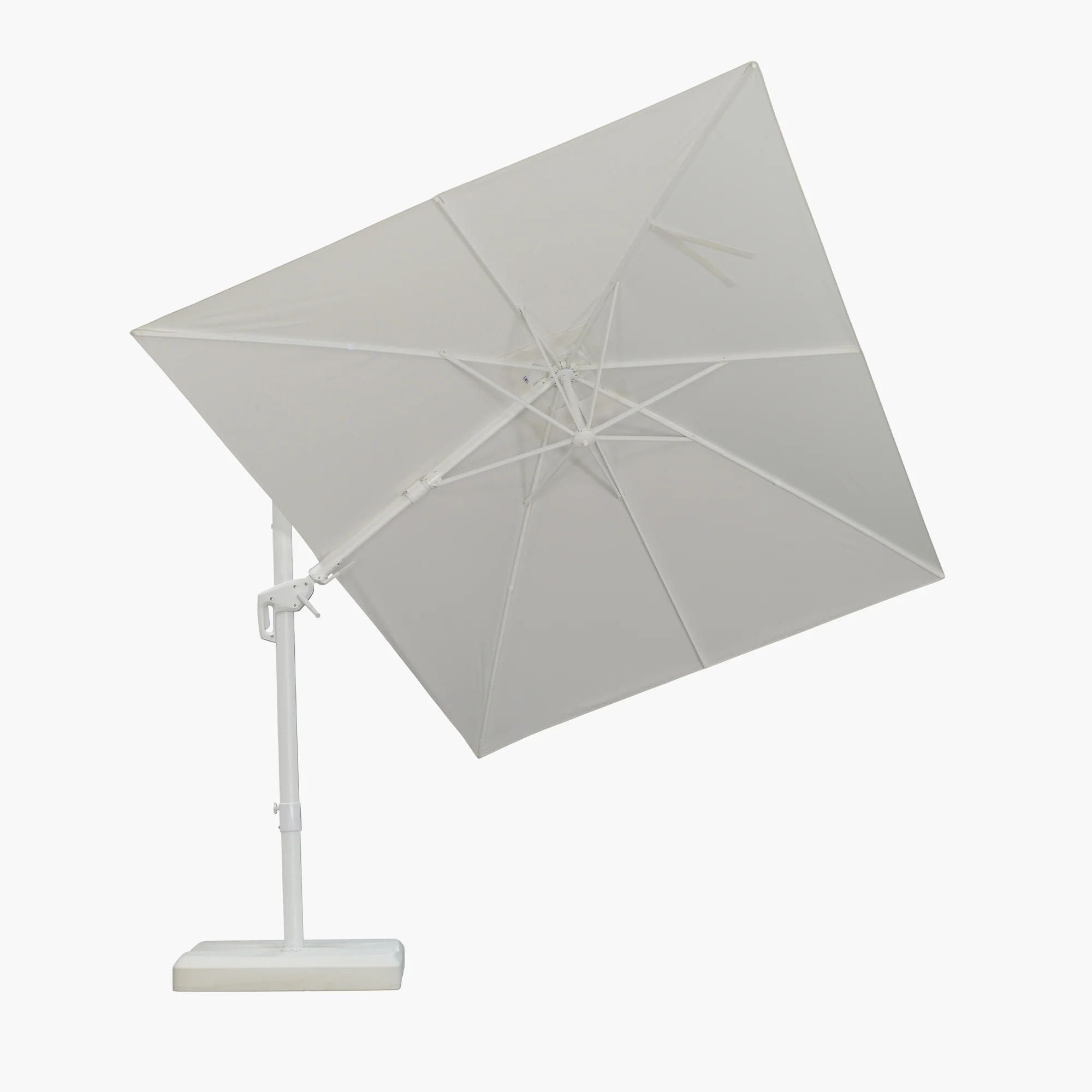 PURPLE LEAF Best White Patio Rotating Umbrella Swivel Outdoor Umbrellas - Image 72
