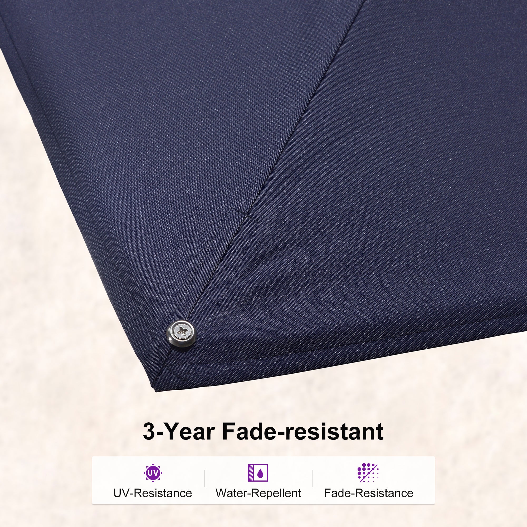 PURPLE LEAF Best White Patio Rotating Umbrella Swivel Outdoor Umbrellas - Image 85