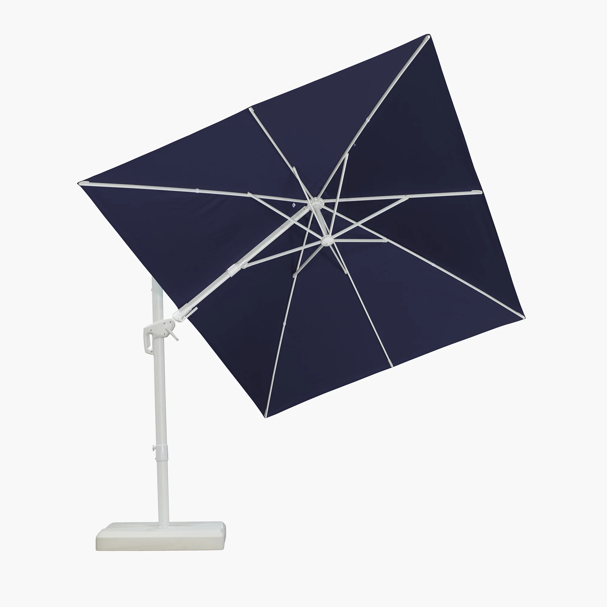 PURPLE LEAF Best White Patio Rotating Umbrella Swivel Outdoor Umbrellas - Image 88