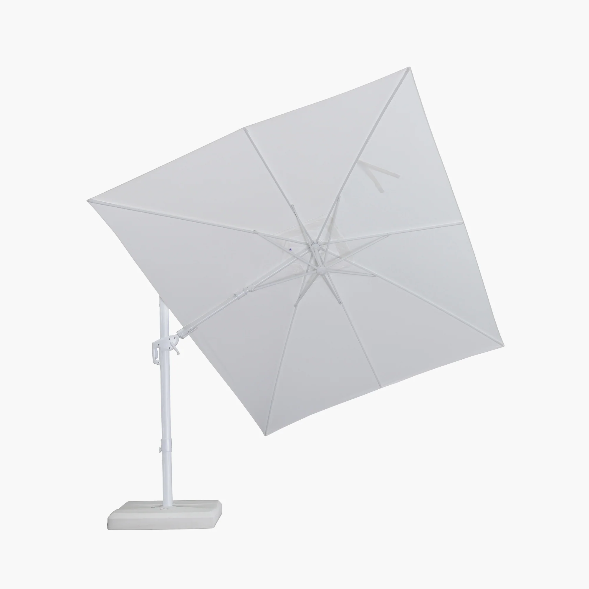 PURPLE LEAF Best White Patio Rotating Umbrella Swivel Outdoor Umbrellas - Image 9