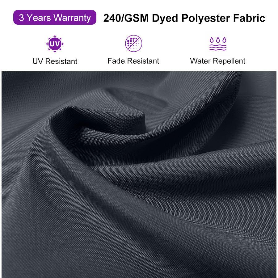 PURPLE LEAF Cantilever Patio Umbrella Gray Pole Outdoor Umbrella with UV Protection - Image 11