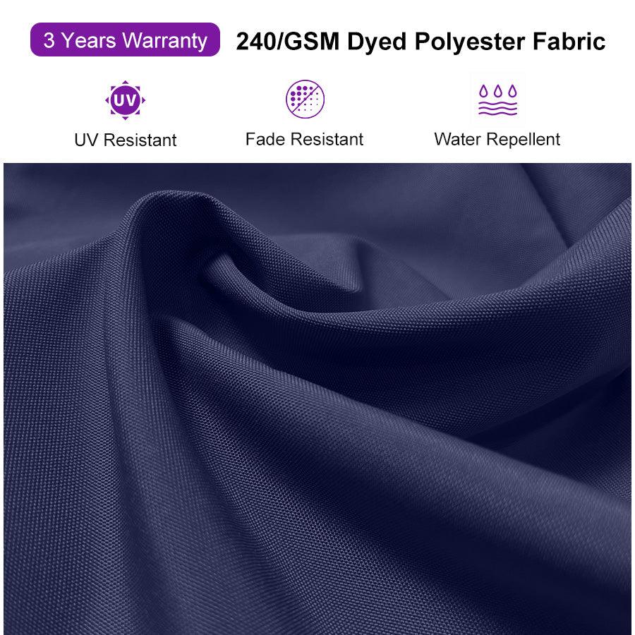 PURPLE LEAF Cantilever Patio Umbrella Gray Pole Outdoor Umbrella with UV Protection - Image 158