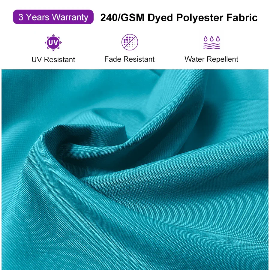 PURPLE LEAF Cantilever Patio Umbrella Gray Pole Outdoor Umbrella with UV Protection - Image 160