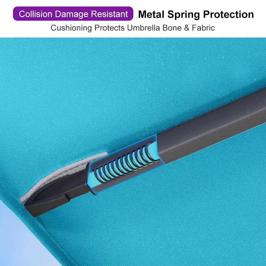 PURPLE LEAF Cantilever Patio Umbrella Gray Pole Outdoor Umbrella with UV Protection - Image 178