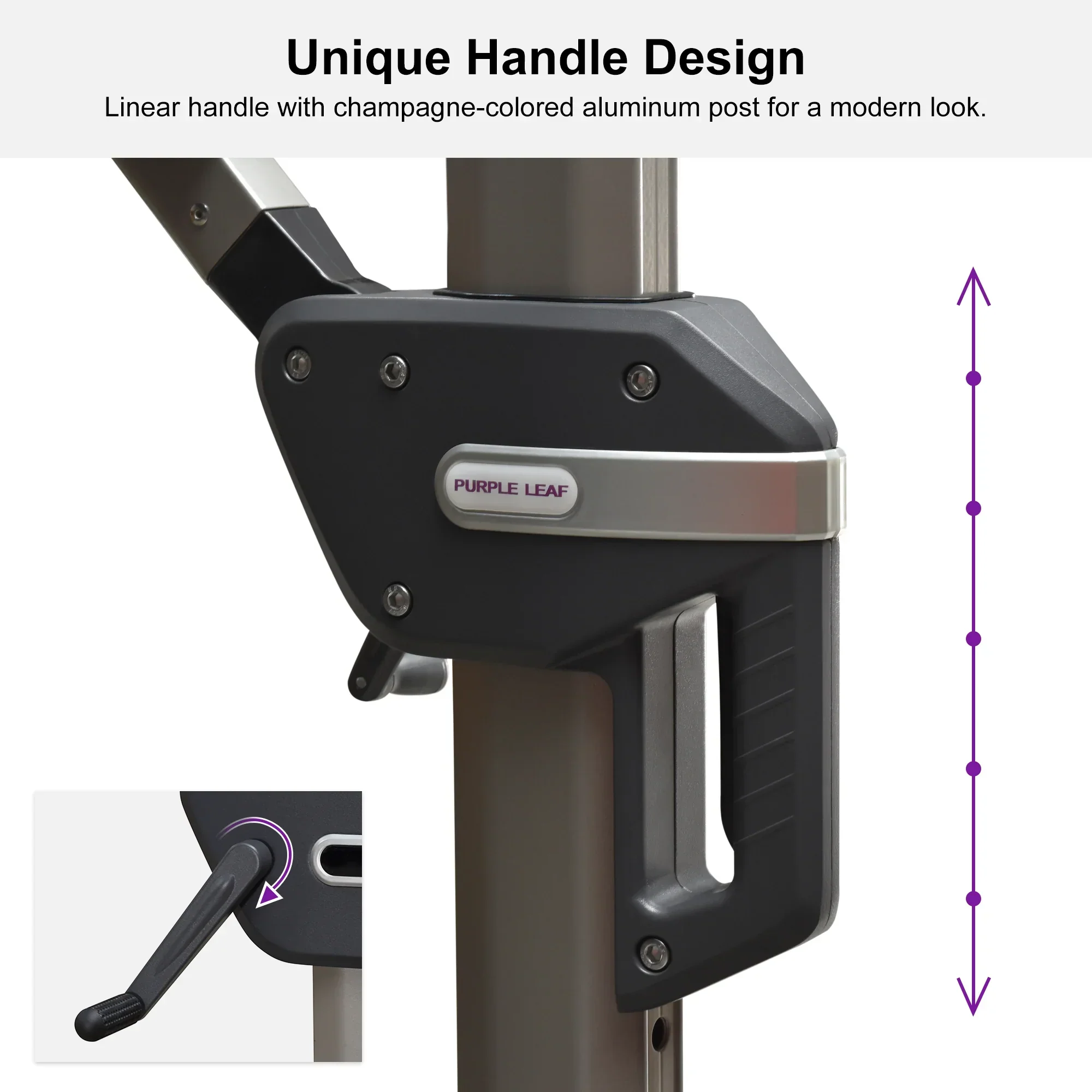 PURPLE LEAF Hailar Deluxe Outdoor Patio Umbrella Aluminum Cantilever Umbrellas - Image 196