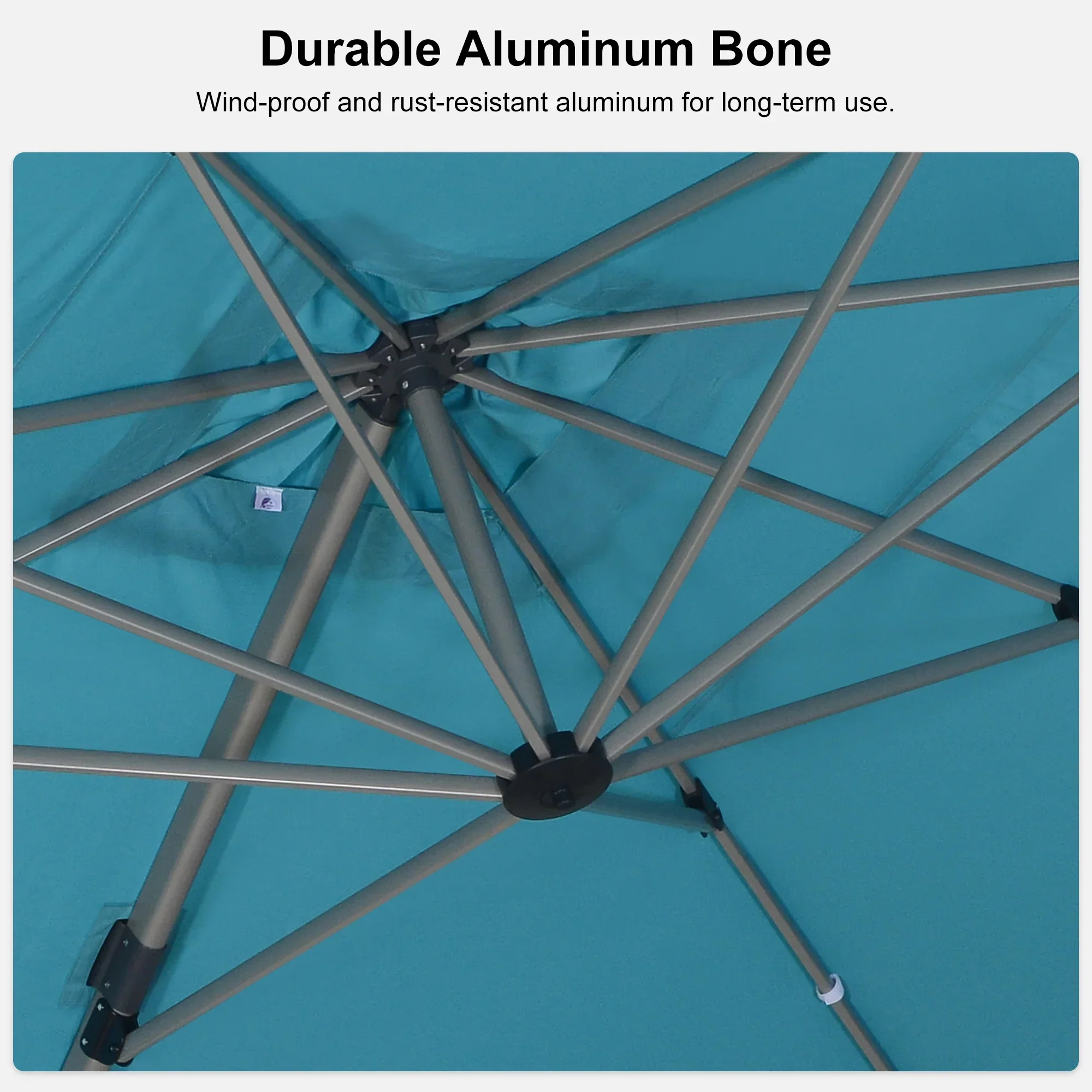 PURPLE LEAF Hailar Deluxe Outdoor Patio Umbrella Aluminum Cantilever Umbrellas - Image 198