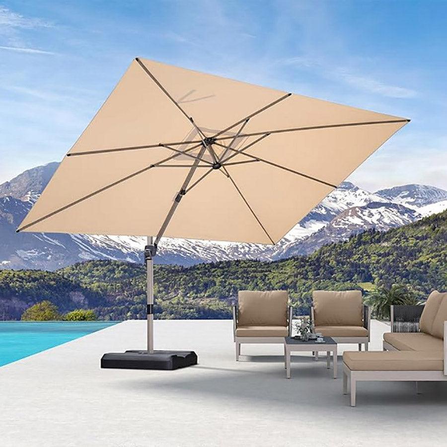 PURPLE LEAF Hailar Deluxe Outdoor Patio Umbrella Aluminum Cantilever Umbrellas - Image 23