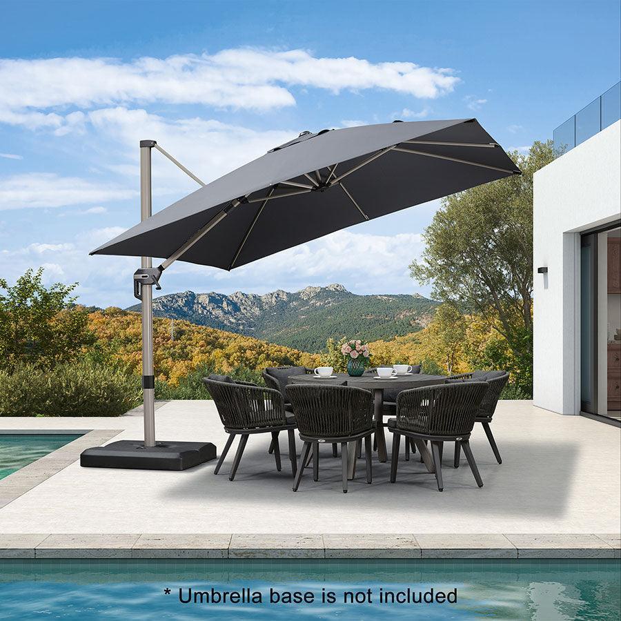 PURPLE LEAF Hailar Deluxe Outdoor Patio Umbrella Aluminum Cantilever Umbrellas - Image 19