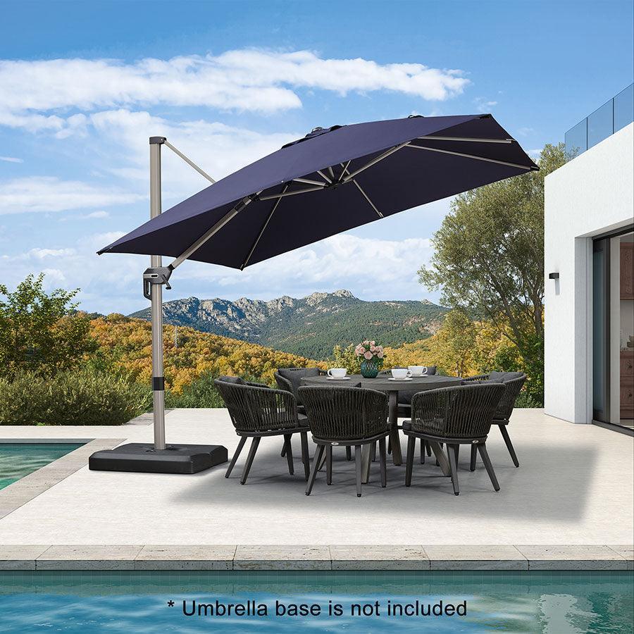 PURPLE LEAF Hailar Deluxe Outdoor Patio Umbrella Aluminum Cantilever Umbrellas - Image 34