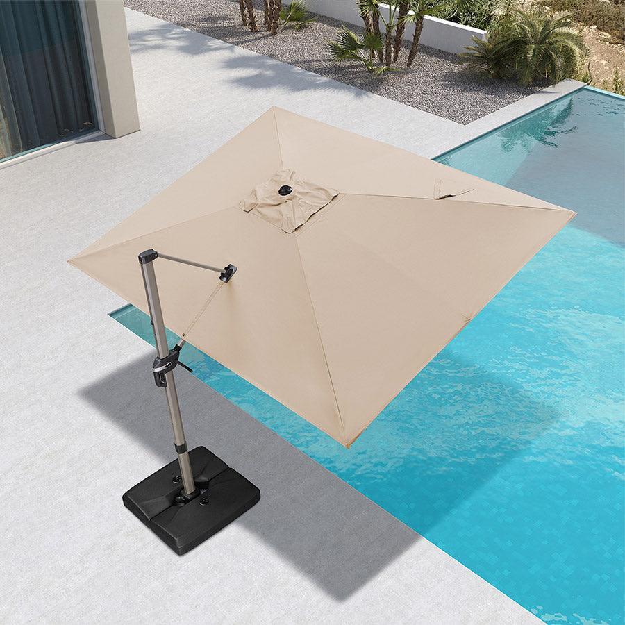 PURPLE LEAF Hailar Deluxe Outdoor Patio Umbrella Aluminum Cantilever Umbrellas - Image 58